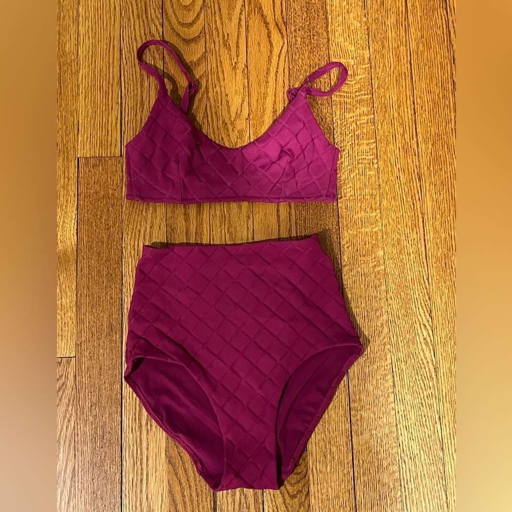 Women's Magenta Lululemon bikini set